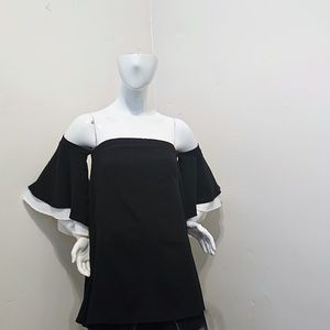 Lulu's Off the Shoulder Mini Trapeze Dress - Med